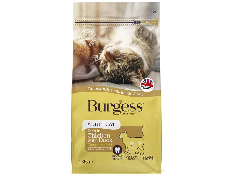 Burgess Adult Cat Chicken & Duck 1.5kg