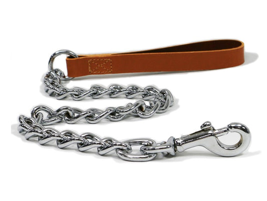 EXTRA HEAVY CHAIN LEAD TAN 80CM