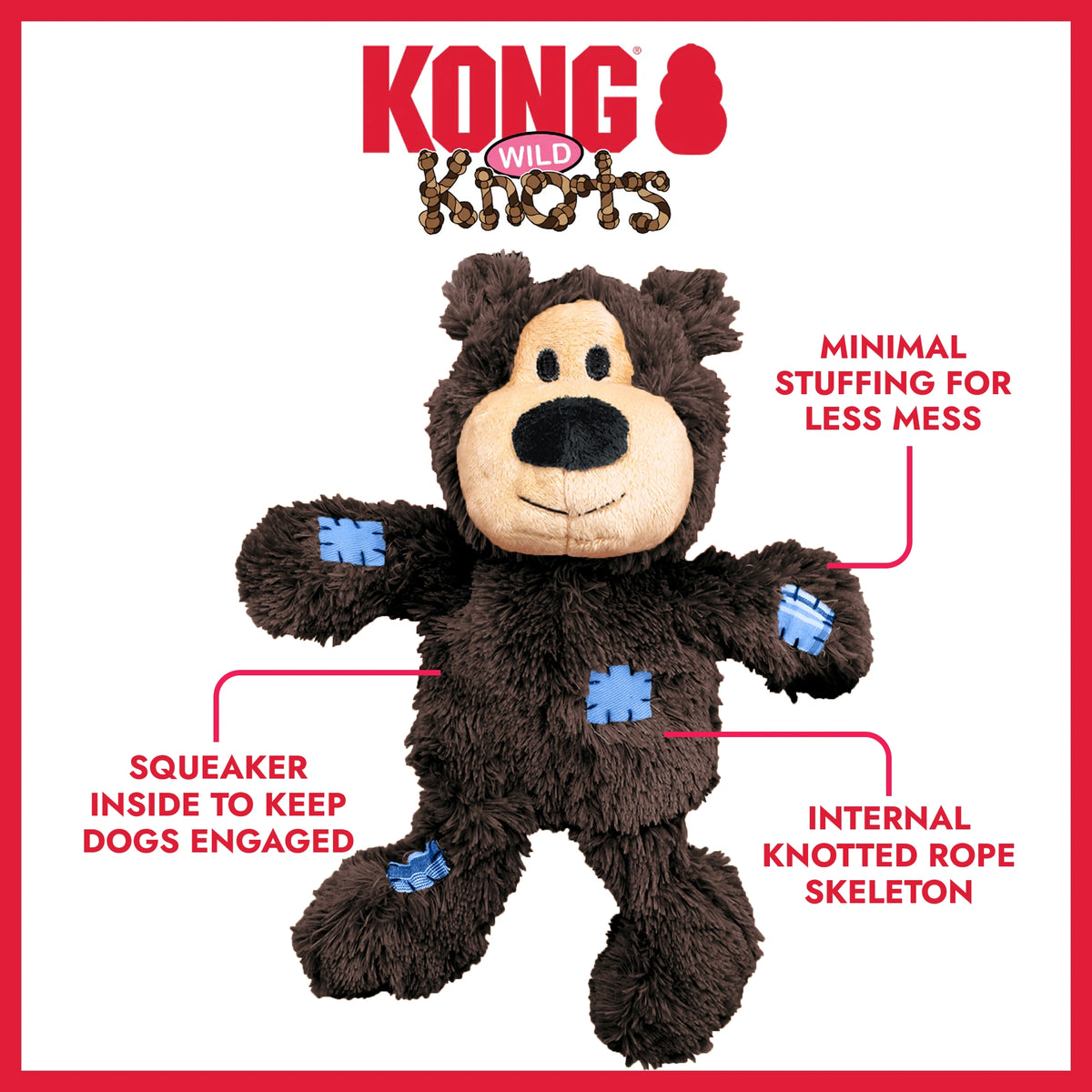 KONG Holiday Wild Knots Sweater Bear Green Med/Lrg