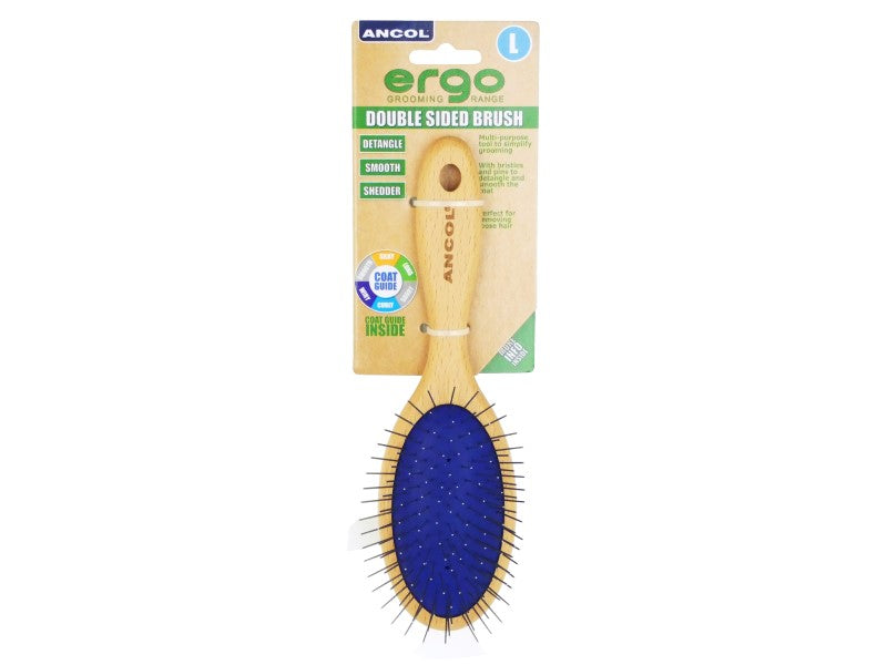 ERGO WOODEN DOUBLE SIDED BRUSH