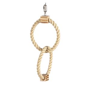 Duvo Plus Double ring in sisal and wooden BBQ blocks