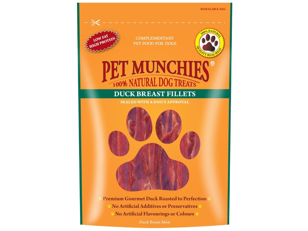 Pet Munchies Duck Breast Fillets 90g