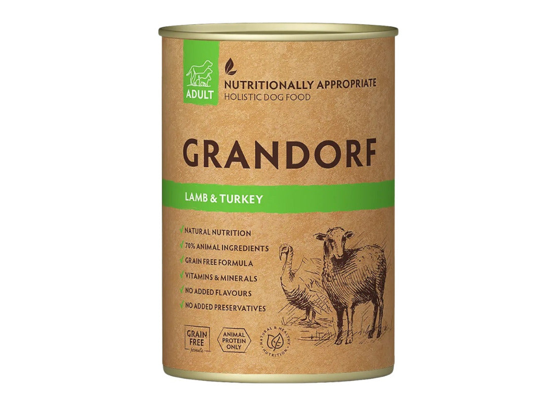 GRANDORF ADULT LAMB & TURKEY TIN 400g
