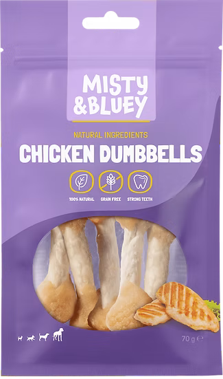 MISTY & BLUEY Chicken Dumbbells 70g