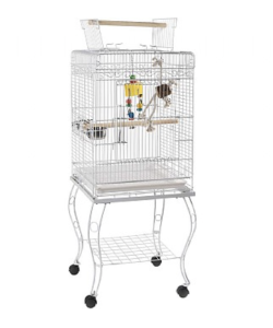 Medium parrot cage on stand