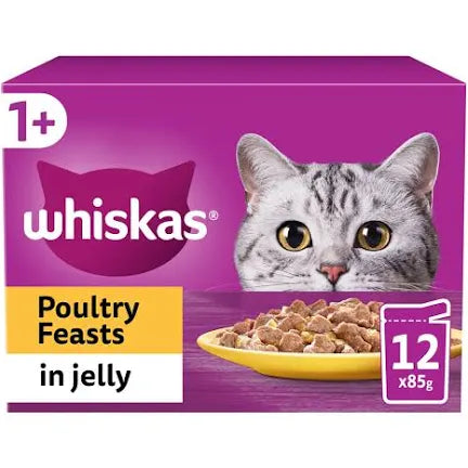Whiskas Poultry Feasts in jelly 12pk