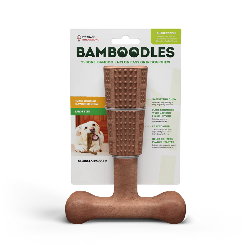 BAMBOODLES T-BONE CHEW LARGE CHICKEN 7"