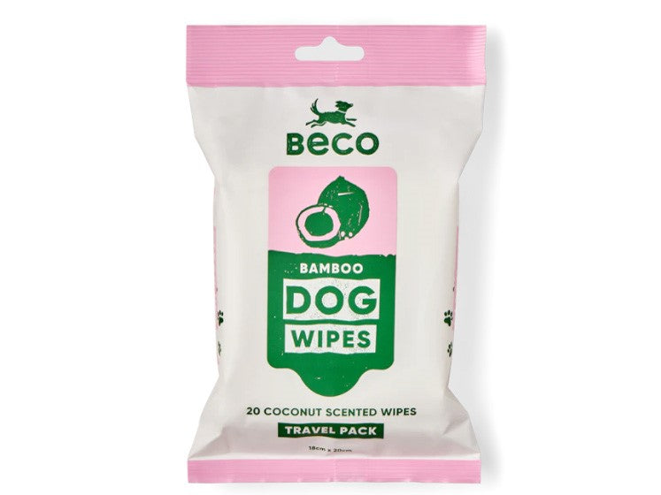 BECO BAMBOO TRAVEL WIPES COCONUT 20PK
