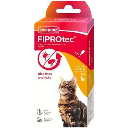 Beaphar FIPROtec Flea & Tick Spot-On Treatment For Cats