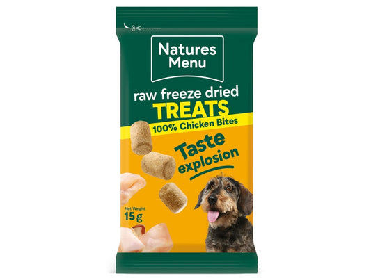 NATURES MENU TREATS RFD CHICK BITES 15G