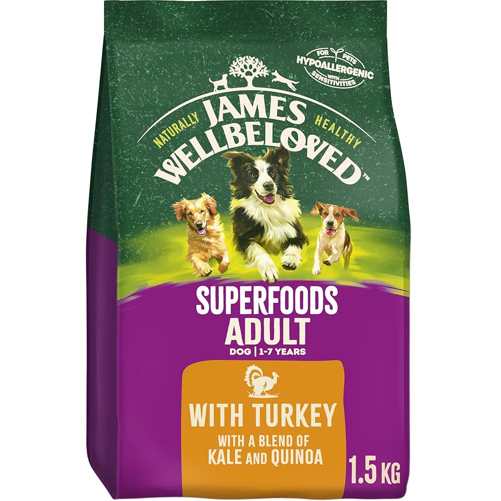 James Wellbeloved Adult Turkey With Kale & Quinoa Dry Dog Superfoods