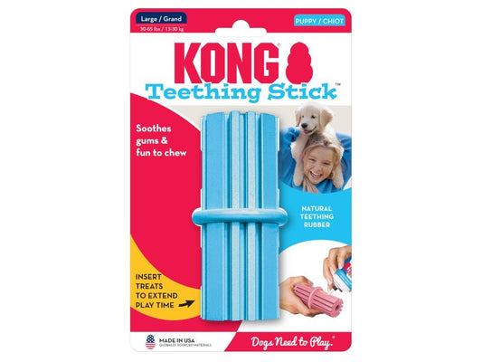 KONG PUPPY TEETHING STICK PINK/BLUE LARGE