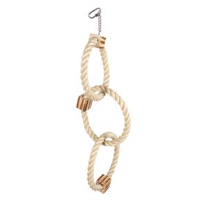 Duvo Plus Triple ring in sisal and wooden BBQ blocks