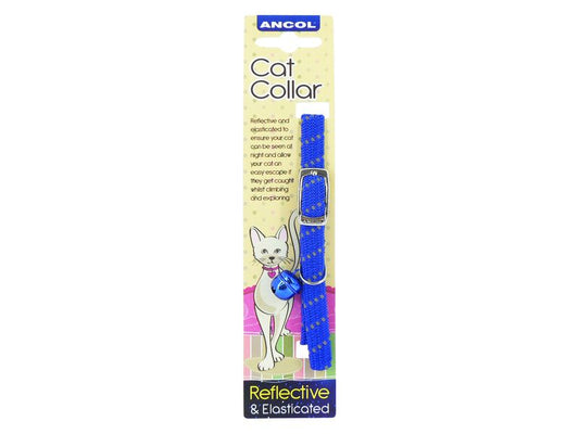 REFLECTIVE SOFTWEAVE CAT COLLAR BLUE