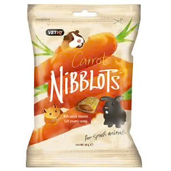 NIBBLOTS SMALL ANIMAL CARROT TREATS 30G