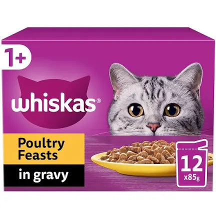 Whiskas Poultry Feasts in gravy 12pk