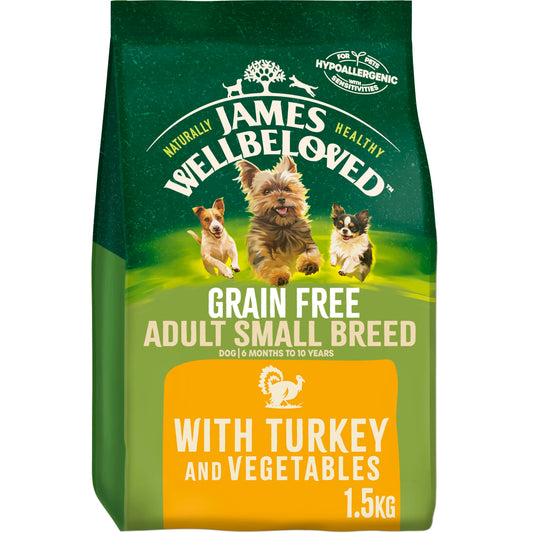 James Wellbeloved Grain Free Adult Small Breed Turkey and Vegetable