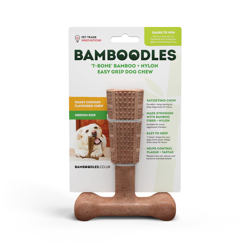 BAMBOODLES T-BONE CHEW MEDIUM CHICKEN 6"