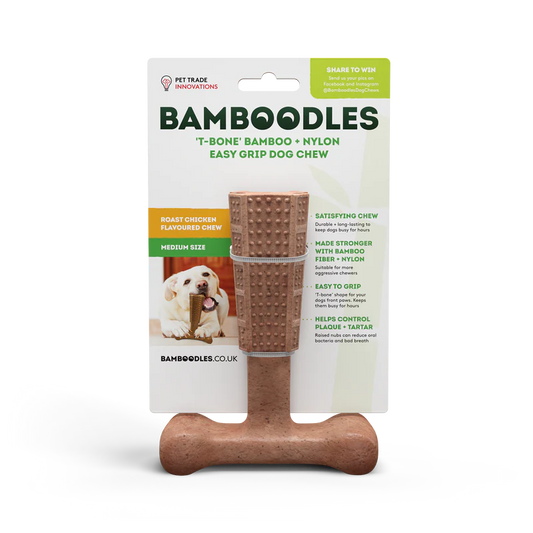 BAMBOODLES T-BONE CHEW MEDIUM CHICKEN 6"