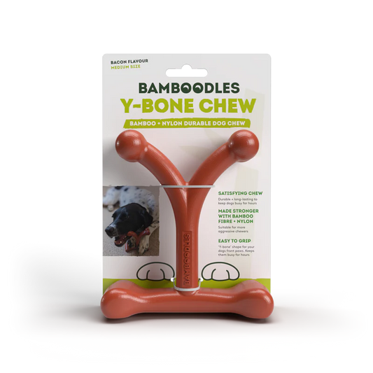BAMBOODLES Y-BONE CHEW MEDIUM BACON