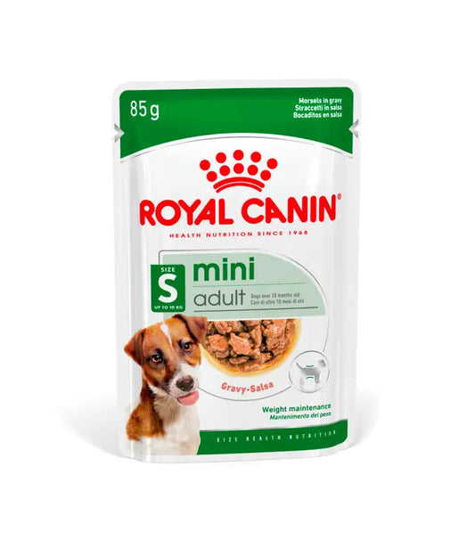 Royal Canin Mini Adult Morsels In Gravy 12x85g pouch