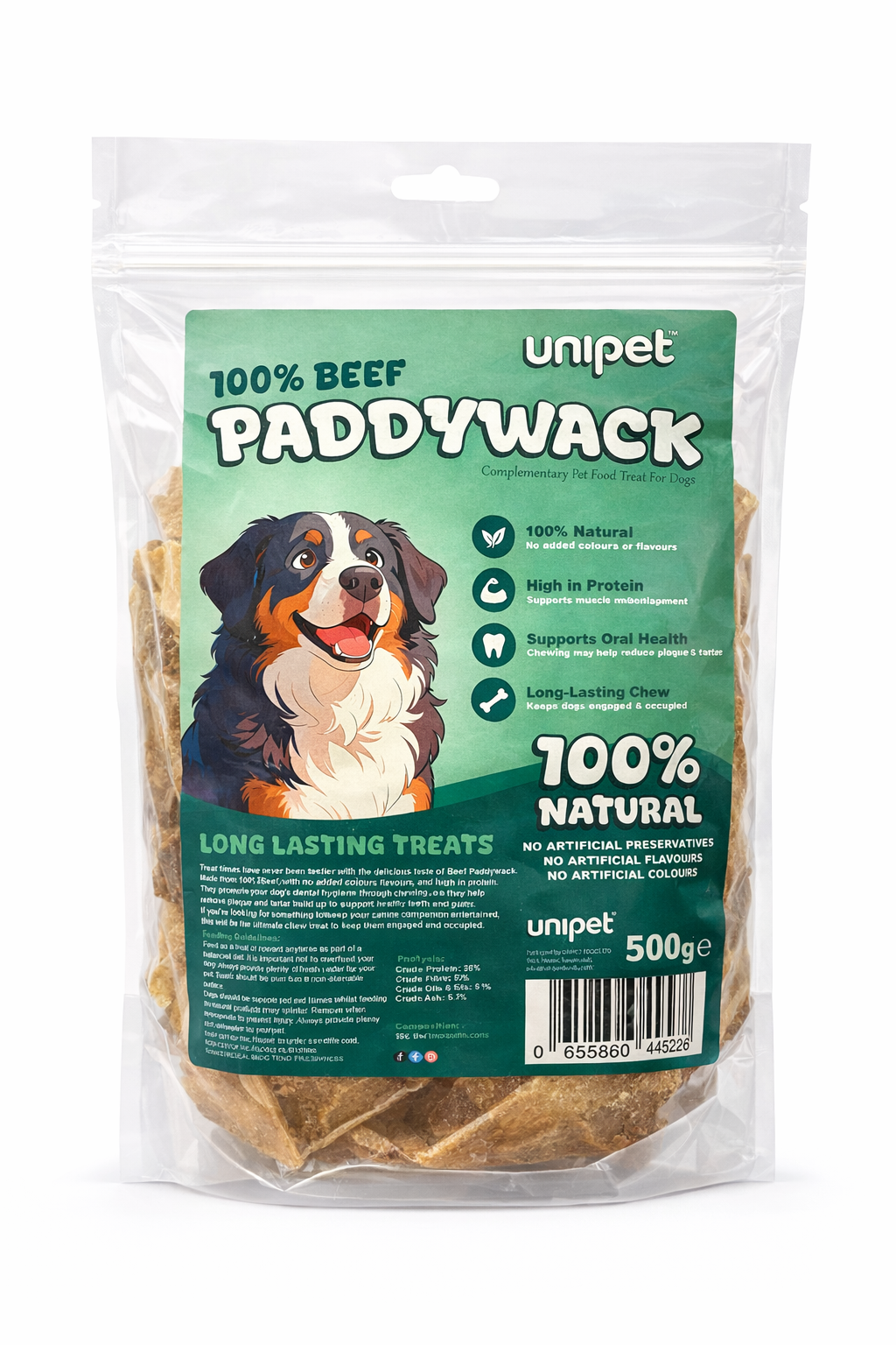 Unipet - 100% Beef Paddywhack 500g