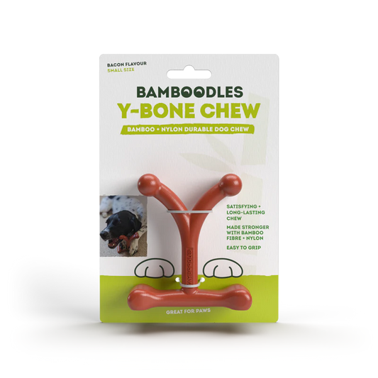BAMBOODLES Y-BONE CHEW SMALL BACON
