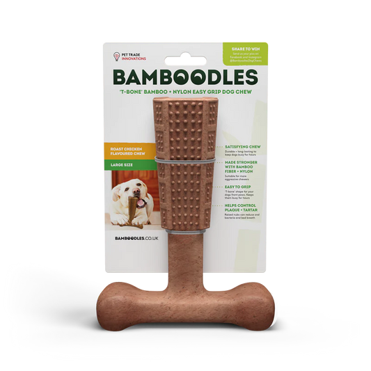 BAMBOODLES T-BONE CHEW LARGE CHICKEN 7"