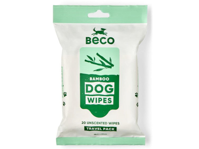 BECO BAMBOO TRAVEL WIPES UNSCENTED 20PK