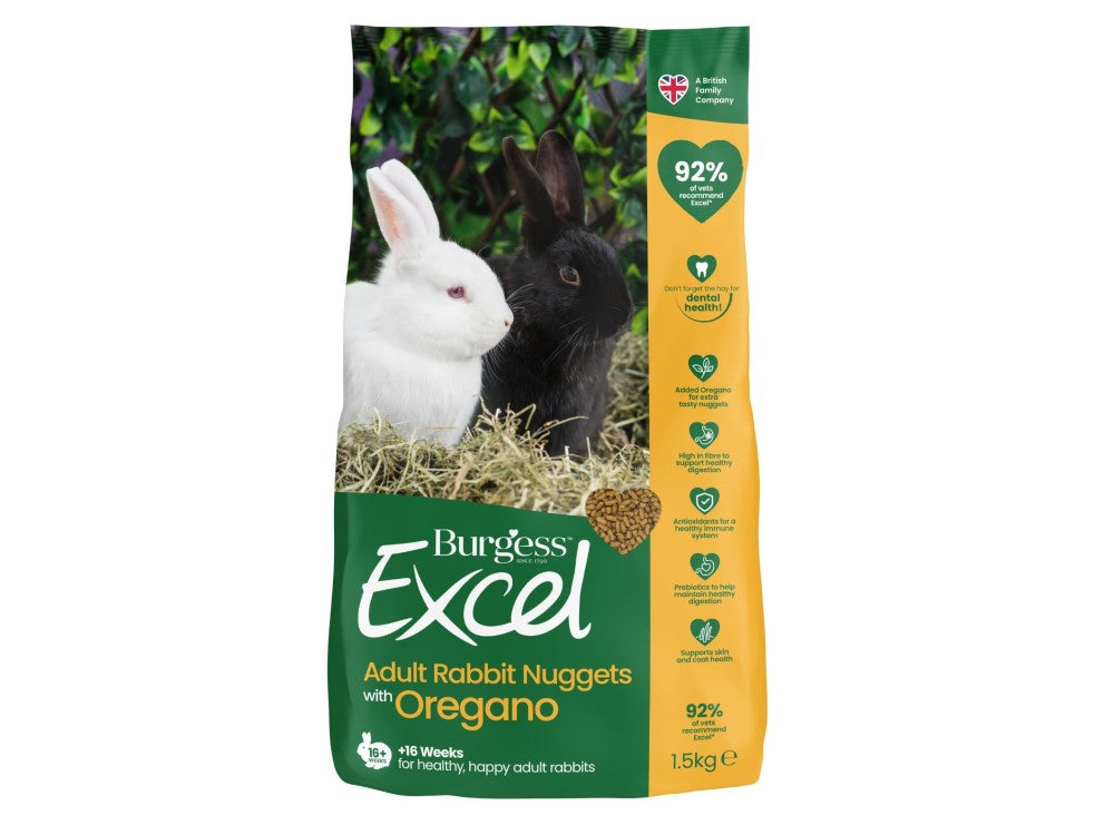 BURGESS EXCEL RABBIT ADULT OREGANO 1.5KG