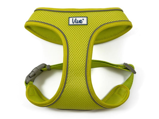 VIVA COMFORT MESH DOG HARNESS LIME GREEN
