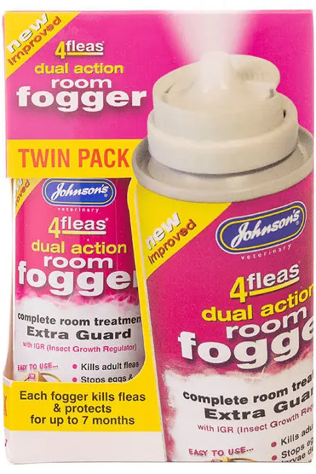 JV 4 FLEAS ROOM FOGGER SPRAY 100ML TWIN