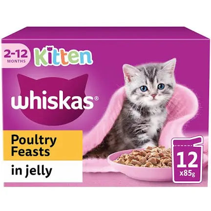 Whiskas Poultry Feasts Kitten 12pk