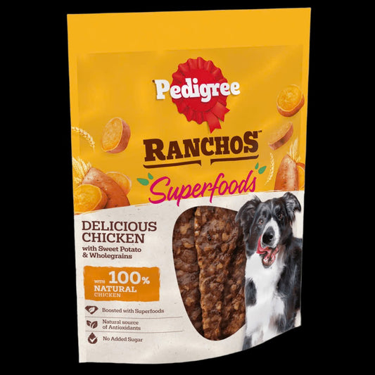 PEDIGREE® RANCHOS™ SUPERFOOD Chicken Dog Treat Sweet Potato Wholegrain 70g