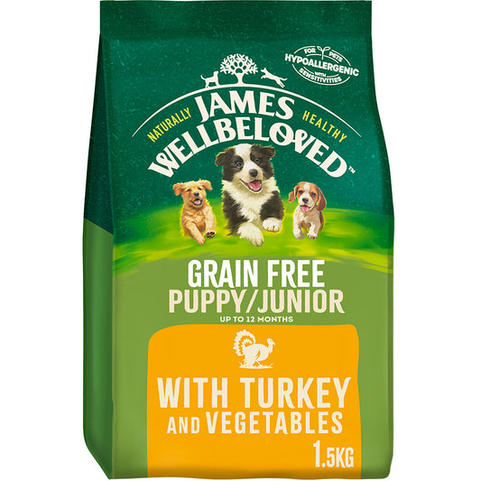 James Wellbeloved Puppy and junior Turkey Grain Free