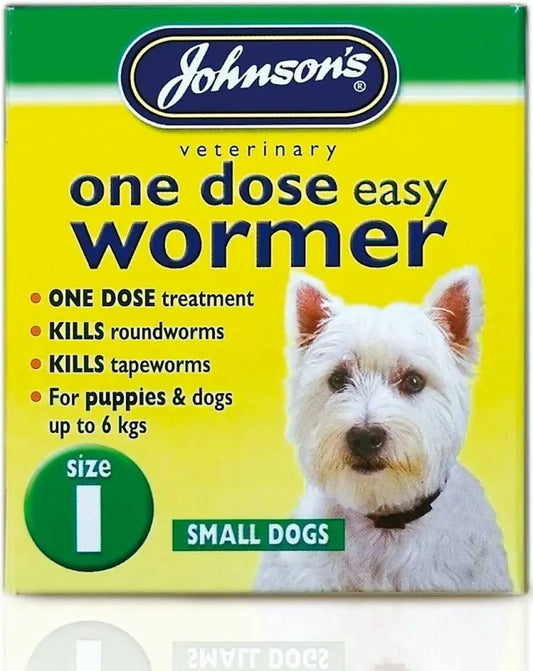 Johnsons One Dose Wormer For Small Dogs and Puppies