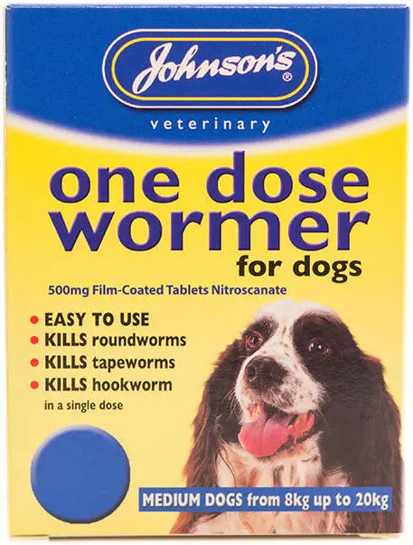 Johnsons One Dose Wormer Medium Dogs