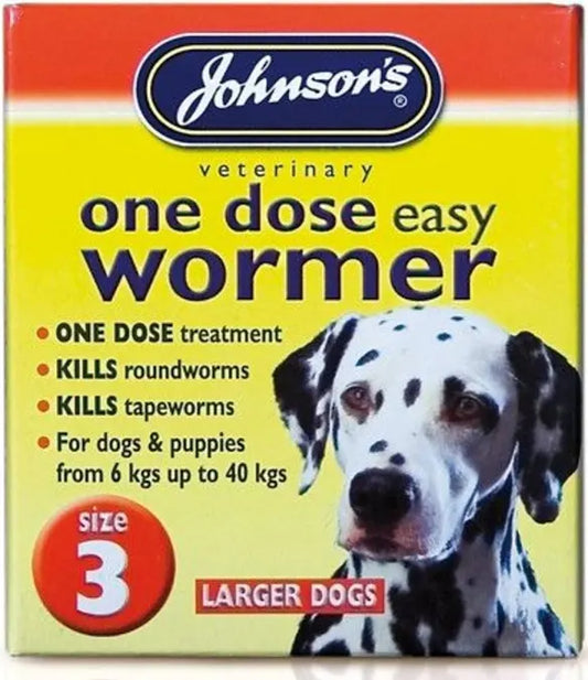 Johnsons Larger Dogs One Dose Wormer